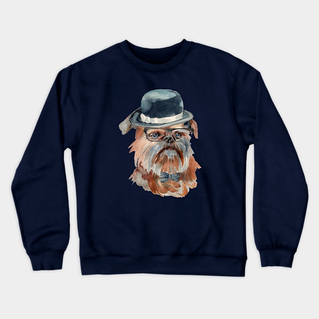 Brussels Griffon dog. Perfect present for mom mother dad father friend him or her Crewneck Sweatshirt by SerenityByAlex